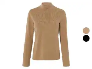 esmara® Damen Rollkragenshirt, in modischer Ripp-Qualität