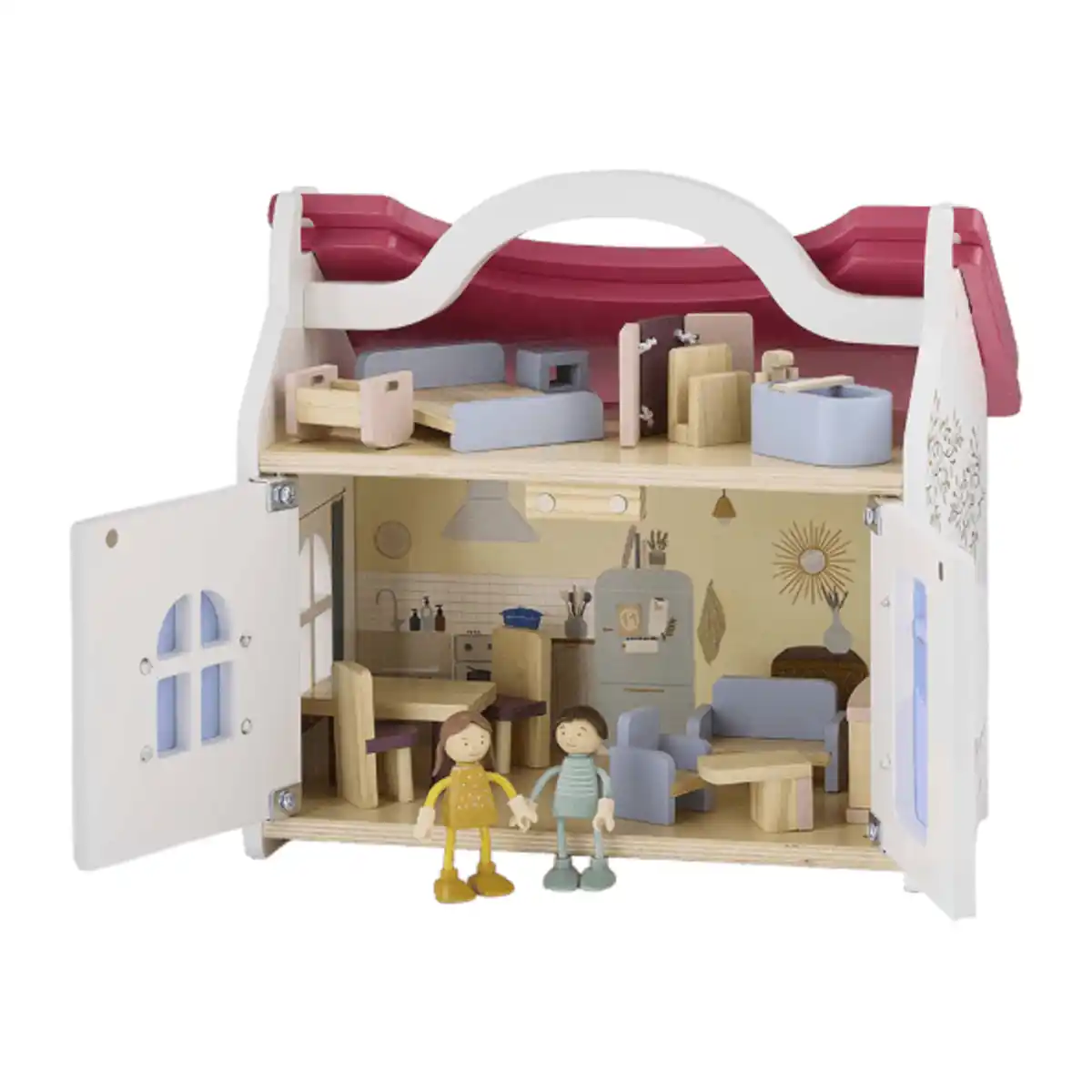 Bild 3 von PLAYLAND Holz-Puppenhaus