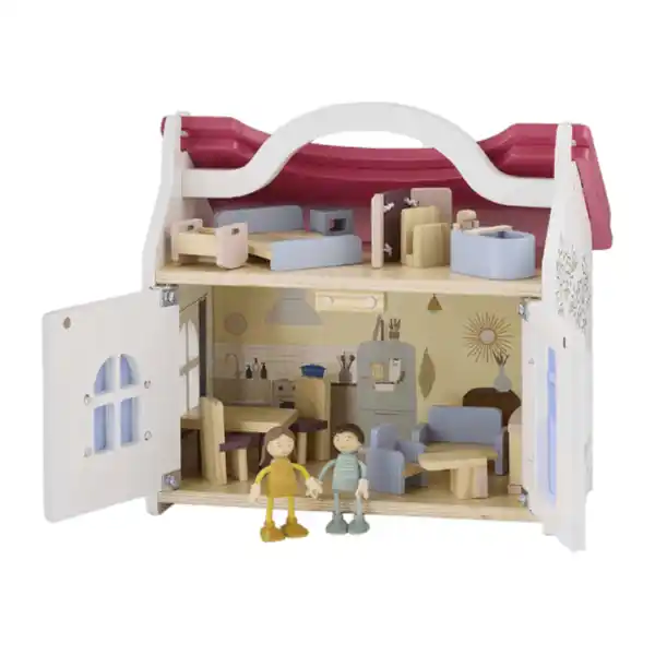 Bild 3 von PLAYLAND Holz-Puppenhaus