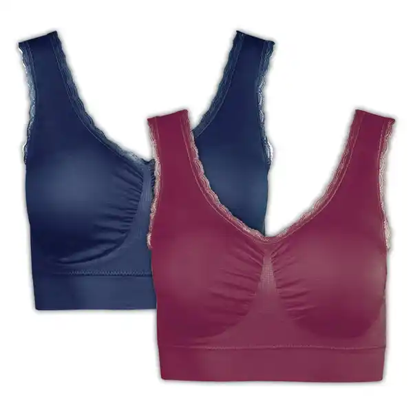 Bild 3 von J-Line Seamless-BH mit Spitze 2er-Pack