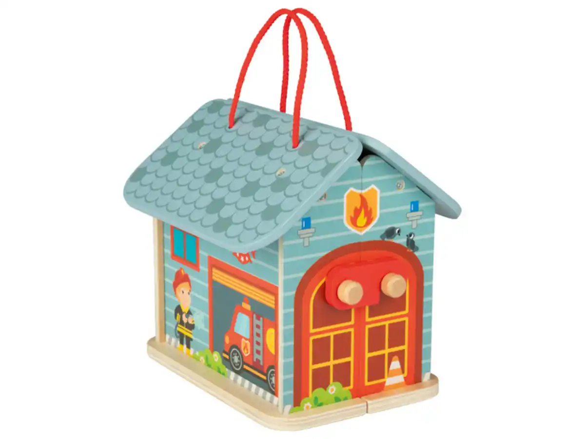 Bild 2 von Playtive Tragbares Puppenhaus, aus Holz, mit Zubehör