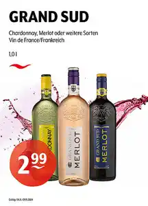 GRAND SUD Chardonnay, Merlot oder weitere Sorten Vin de France/Frankreich