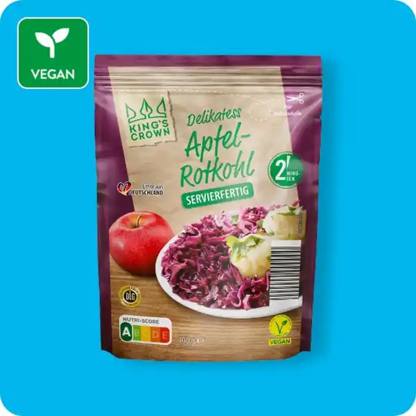 Bild 1 von KING'S CROWN Delikatess-Rotkohl, Apfel-Rotkohl oder Rotkohl