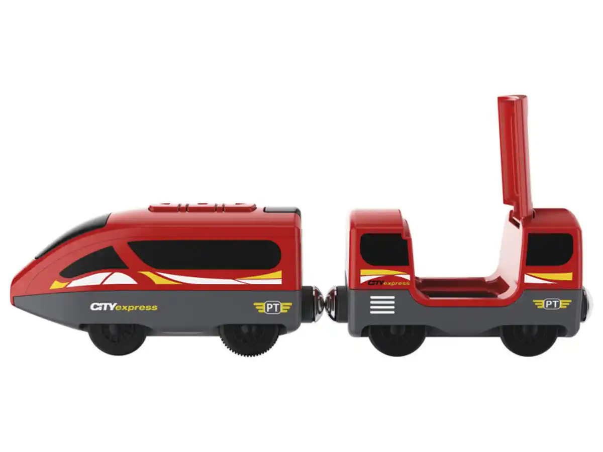 Bild 3 von Playtive Ferngesteuerter Personenzug \ Ferngesteuerte Transportlok \ Ferngesteuerter Schnellzug, 4-teilig