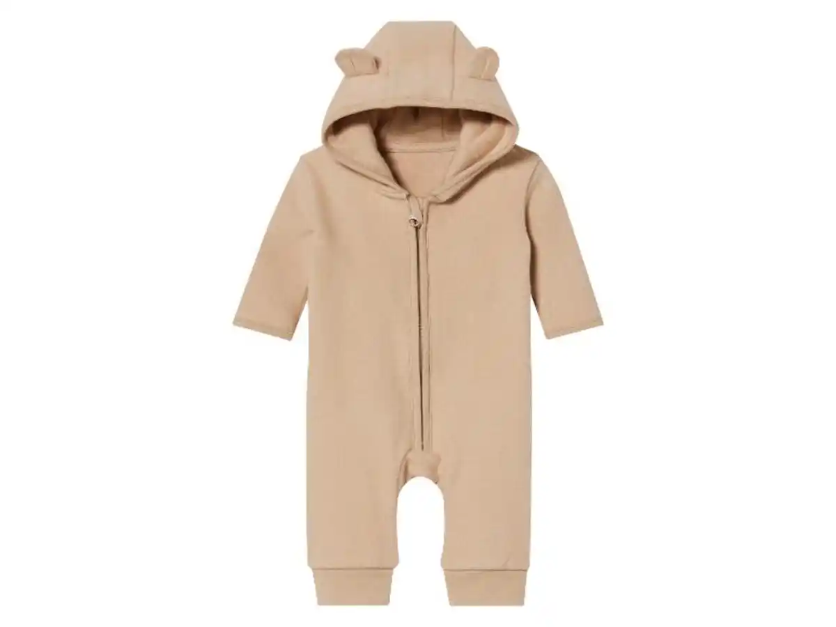 Bild 2 von lupilu® Baby-Fleece-Overall, Kapuze mit Öhrchen-Applikation