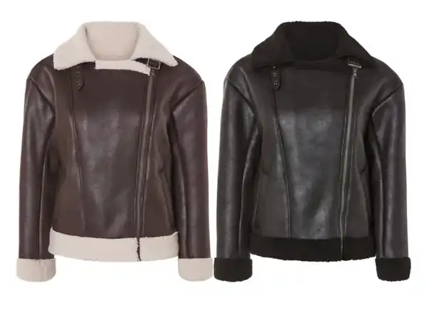 Bild 1 von esmara® Damen Bikerjacke, gefüttert mit warmem Lammfellimitat