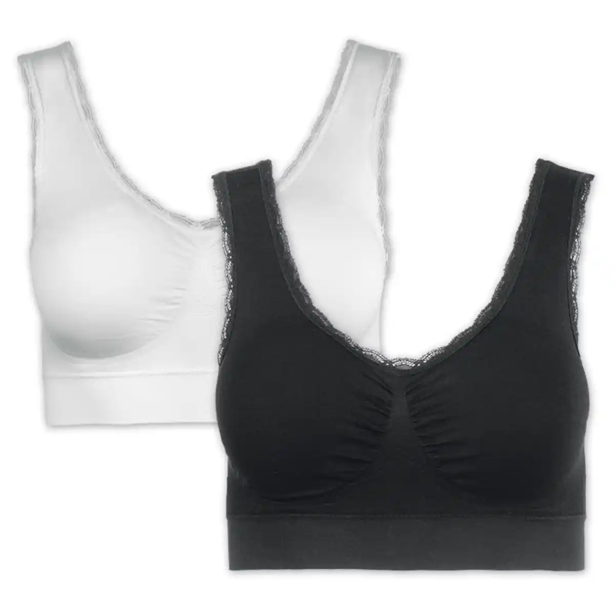 Bild 2 von J-Line Seamless-BH mit Spitze 2er-Pack