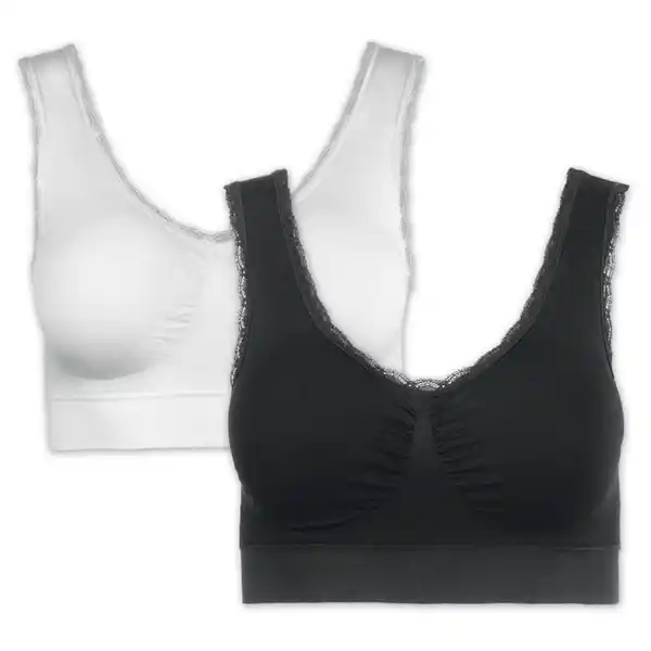 Bild 2 von J-Line Seamless-BH mit Spitze 2er-Pack