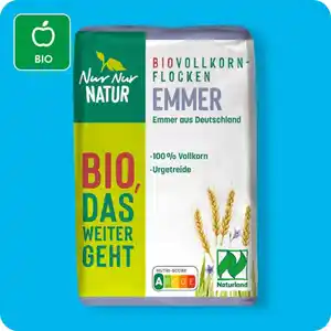 NUR NUR NATUR Bio-Vollkornflocken, Emmer oder Dinkel