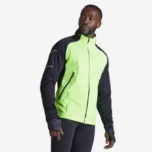 Laufjacke wasserabweisend winddicht Winter Kiprun Warm Herren gelb