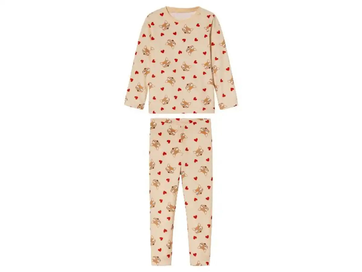 Bild 2 von lupilu® Kleinkinder Plüschpyjama, optimale Passform