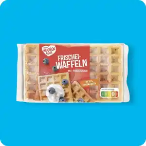 MEINE KUCHENWELT Frischei-Waffeln, Mit Puderzucker