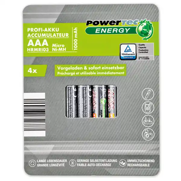 Bild 2 von Powertec Energy Profi-Akku Mignon / Micro