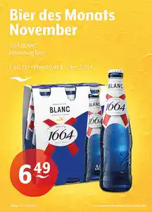 Bier des Monats November 1664 BLANC Refreshing Beer