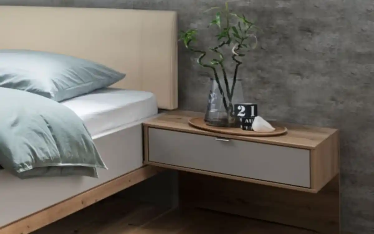 Bild 4 von MCA furniture - Schlafzimmer Barcelona, champagner/Bianco Eiche, 180 x 200 cm, Schrank 300 x 216 cm