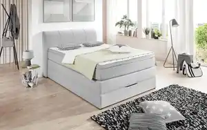 Boxspringbett BX1440 Modesto, grau, 140 x 200 cm