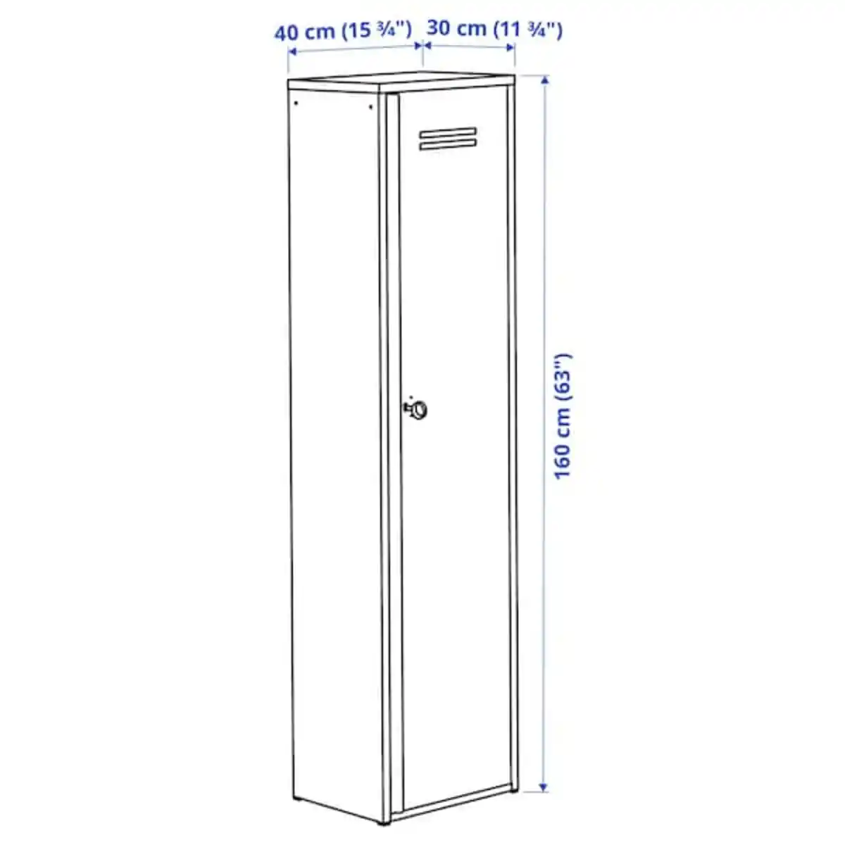 Bild 2 von IVAR Schrank mit Tür, weiß 40x160 cm