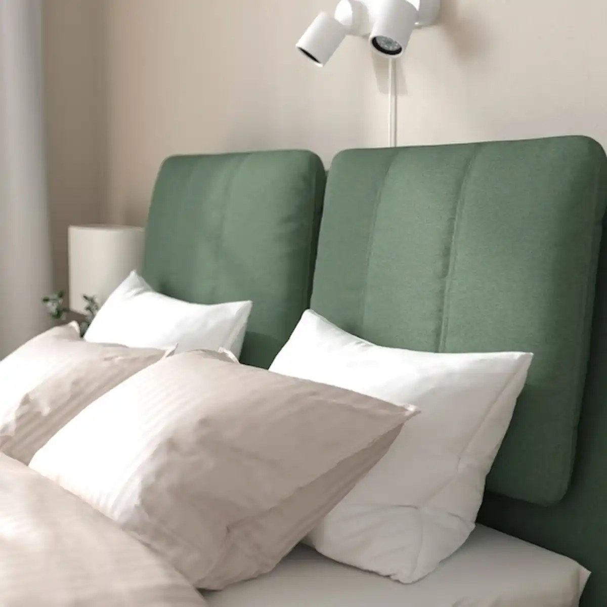 Bild 4 von LILLFJÄLLET Boxspringbett mit Bettkasten, Valevåg fest/Tuddal Tibbleby grün 160x200 cm