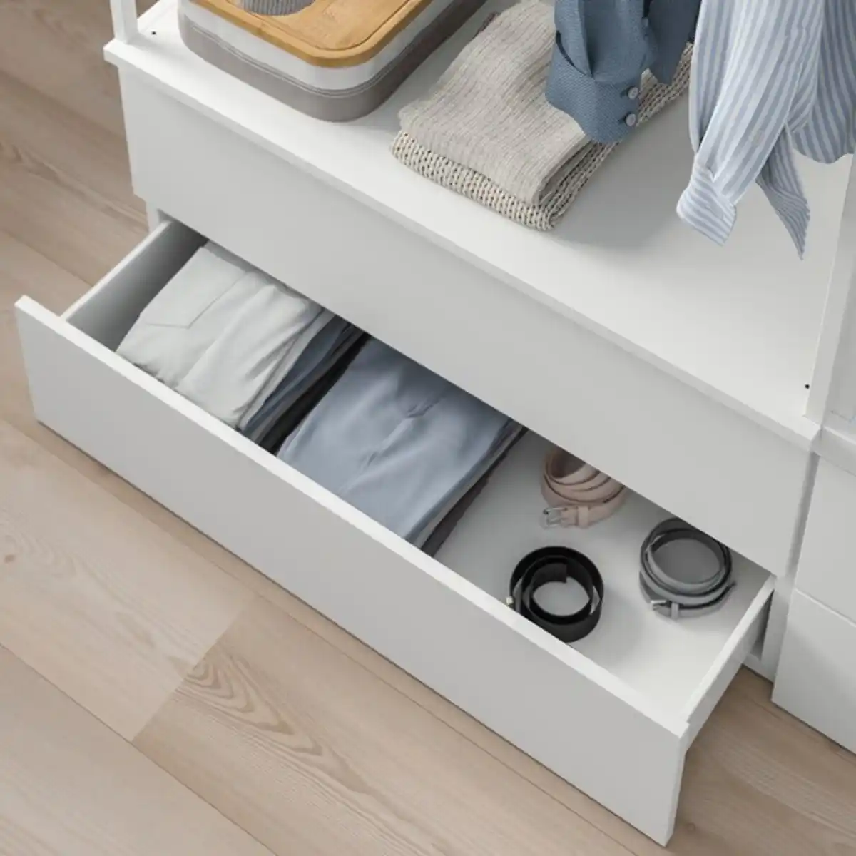 Bild 4 von PLATSA Bettgestell mit 4 Schubladen, weiß/Fonnes 140x244x163 cm