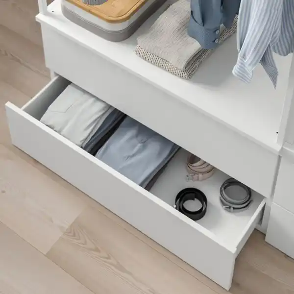 Bild 4 von PLATSA Bettgestell mit 4 Schubladen, weiß/Fonnes 140x244x163 cm