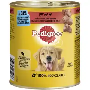 Pedigree Classic 12x800g 3 Sorten Rind, Lamm & Huhn