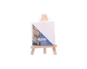 Mini-Leinwand mit Staffelei 7 x 7 cm
