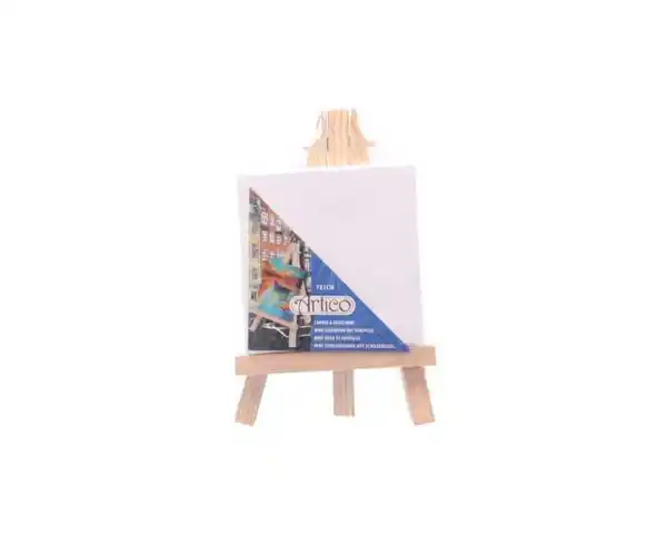 Bild 1 von Mini-Leinwand mit Staffelei 7 x 7 cm