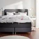 Bild 2 von DUNVIK Boxspringbett, Valevåg fest/Tustna dunkelgrau 180x200 cm