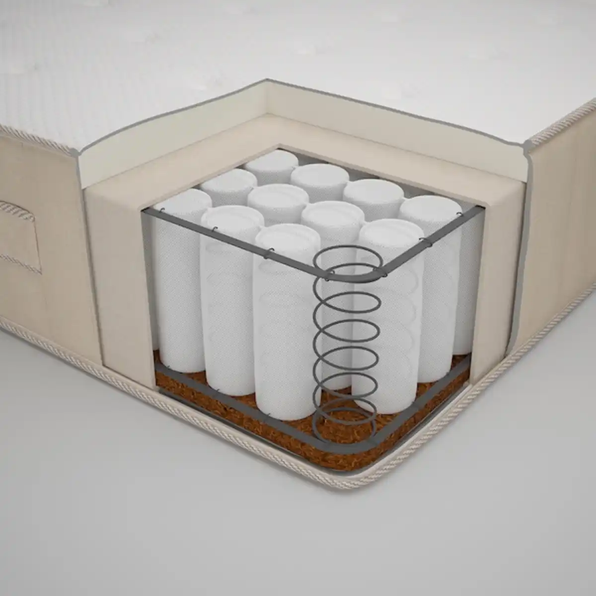 Bild 4 von ESPEVÄR/VATNESTRÖM Boxbett, weiß/fest natur 180x200 cm