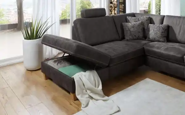 Bild 3 von Zehdenick - Wohnlandschaft ZE-EM15049, grau, 1,5-Sitzer links, inkl. Funktionen