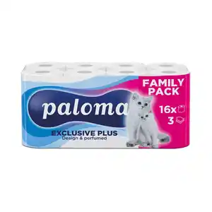 Paloma Toilettenpapier 3-lagig 16 Rollen je 134 Blatt