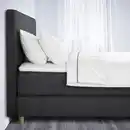 Bild 2 von DUNVIK Boxspringbett, Vågstranda mittelfest/Tuddal dunkelgrau 160x200 cm
