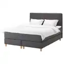 Bild 1 von DUNVIK Boxspringbett, Vågstranda mittelfest/Tuddal dunkelgrau 160x200 cm