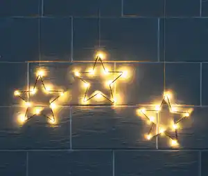 Weihnachtsstern-Fensterlichter,3 Sterne,3xAATimer