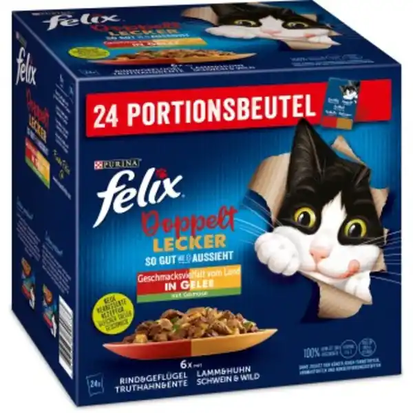 Bild 1 von Felix Doppelt Lecker 24x85g Geschmacksvielfalt mit Gemüse