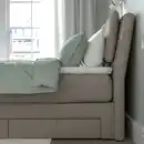 Bild 3 von LILLFJÄLLET Boxspringbett mit Bettkasten, Valevåg mittelfest/Tuddal Tibbleby beige 160x200 cm