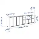 Bild 4 von EKET Schrankkombination/Füße, dunkelgrau/dunkelgrau 280x35x72 cm