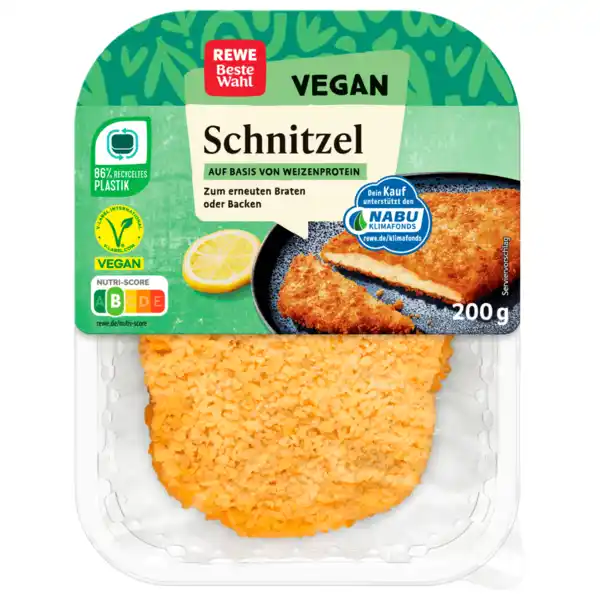 Bild 1 von REWE Beste Wahl Schnitzel vegan 200g