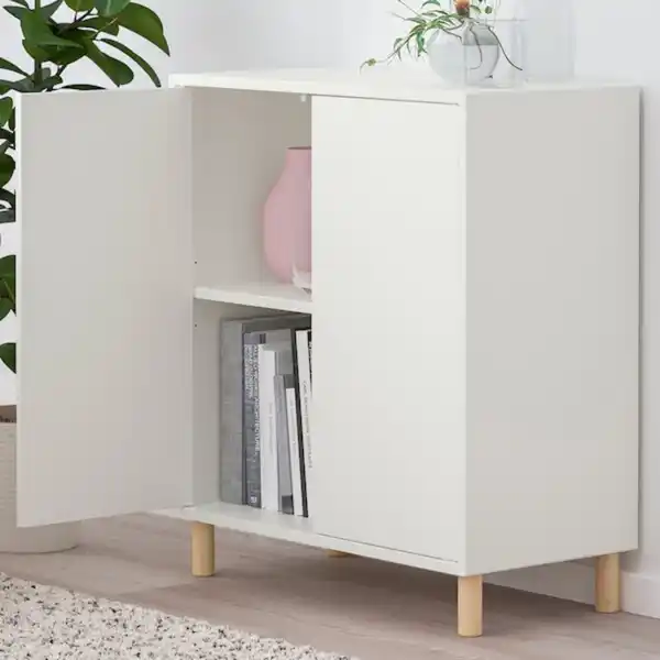 Bild 4 von EKET Schrankkombination/Beine, weiß/Holz 70x35x80 cm