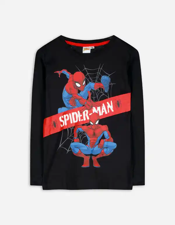 Bild 1 von Kinder Langarmshirt - Spiderman - schwarz