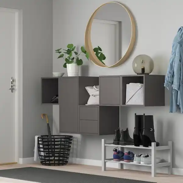 Bild 2 von EKET Schrankkombination für Wandmontage, dunkelgrau 175x35x70 cm