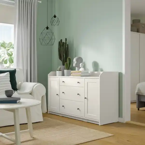 Bild 3 von HAUGA Sideboard, weiß 140x84 cm