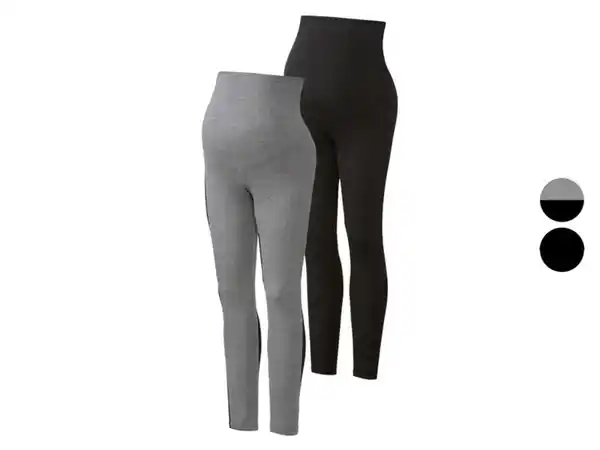 Bild 1 von esmara® Damen Umstandsleggings, 2 Stück, mit Bio-Baumwolle