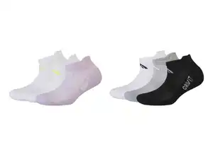 CRIVIT Damen Sport-Sneakersocken, 3 Paar, hoher Baumwollanteil