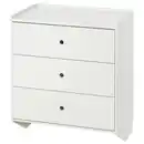 Bild 1 von RACKNÄS Kommode mit 3 Schubladen, weiß/zur Wandmontage 69x78 cm