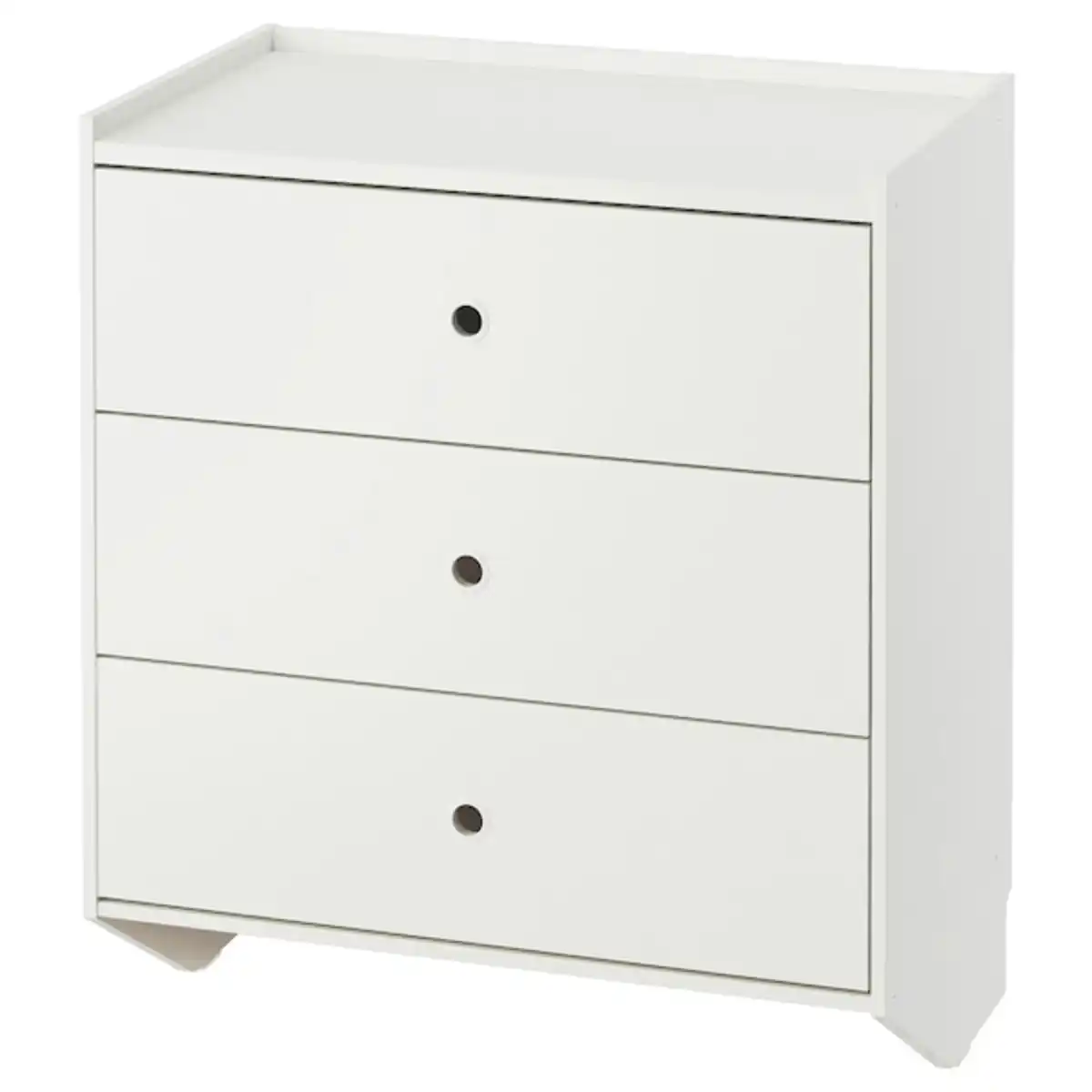 Bild 1 von RACKNÄS Kommode mit 3 Schubladen, weiß/zur Wandmontage 69x78 cm