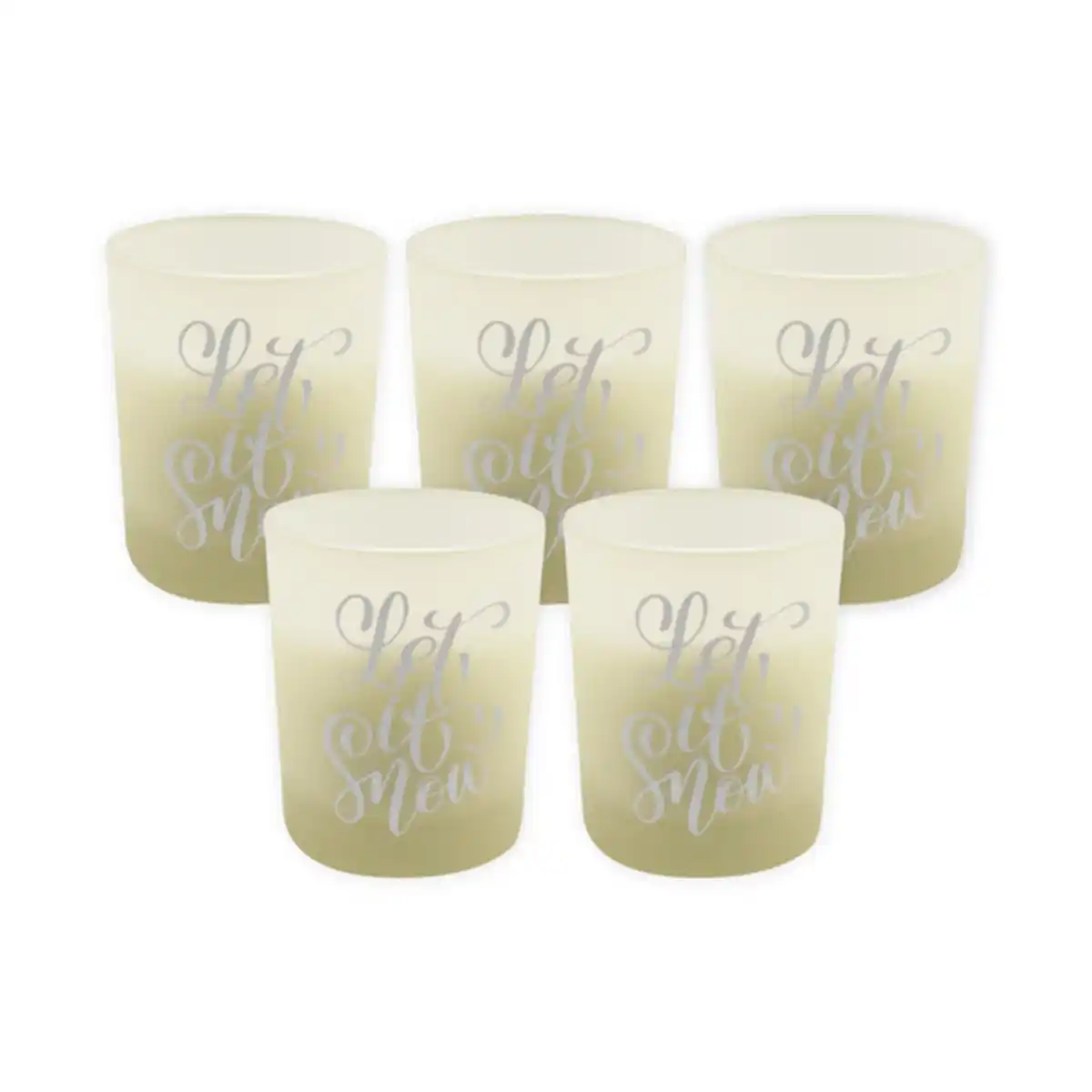 Bild 1 von Weihnachtskerzen, Weiß/Silber, 5-tlg.