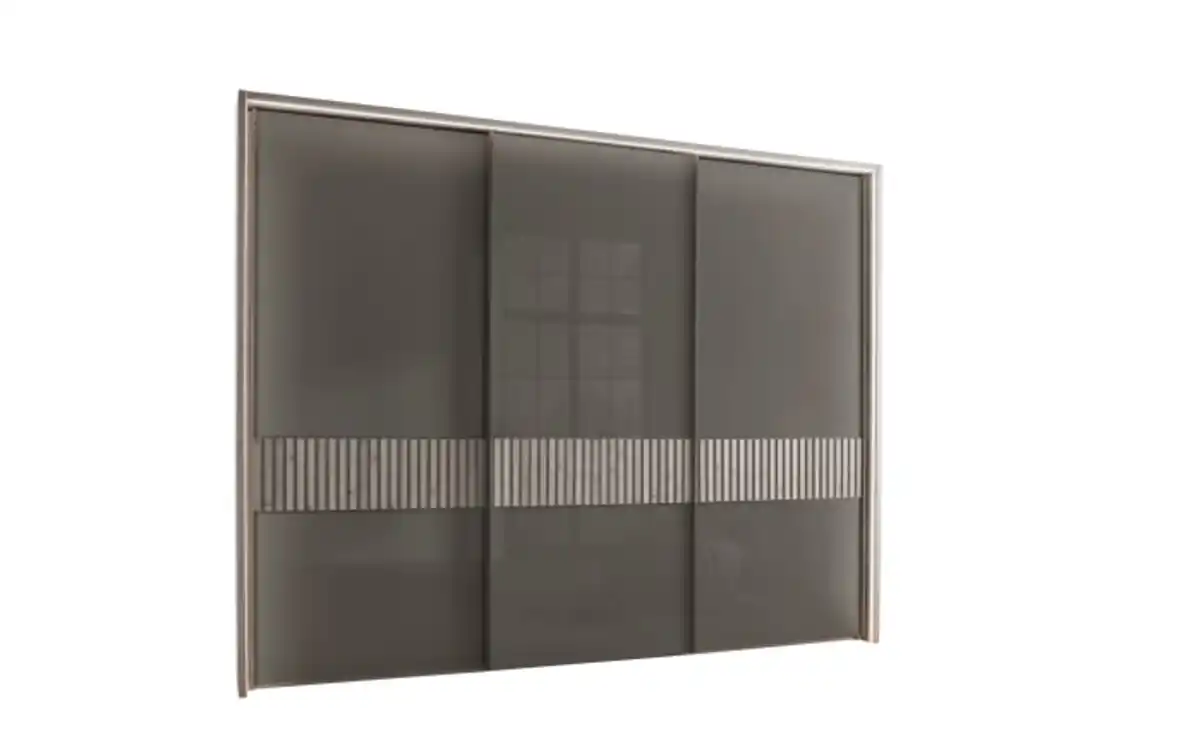 Bild 1 von Wiemann - Schwebetürenschrank Ventura, Nordic Eiche Nachbildung/ Glas havanna, 300 cm