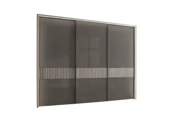 Bild 1 von Wiemann - Schwebetürenschrank Ventura, Nordic Eiche Nachbildung/ Glas havanna, 300 cm