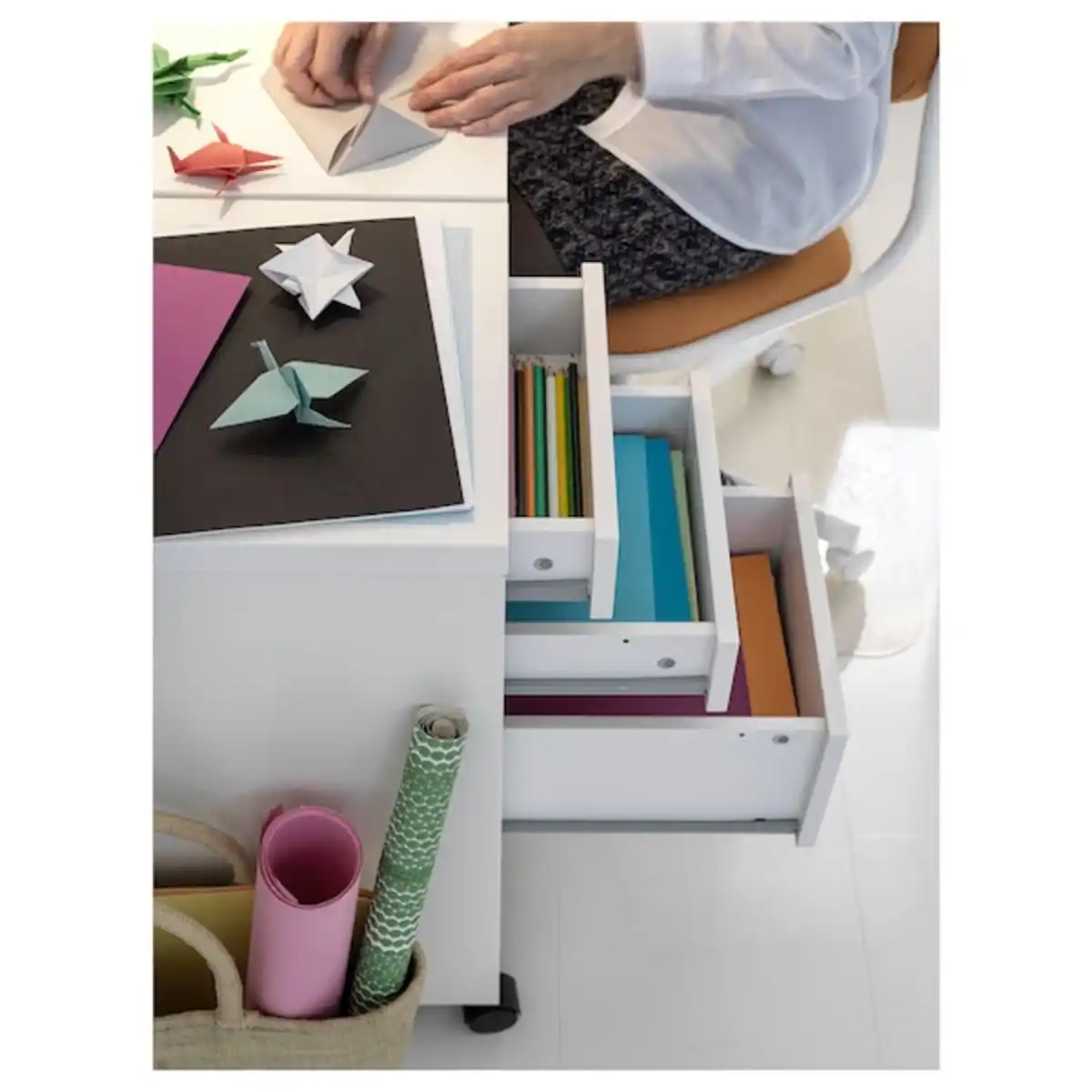 Bild 4 von MICKE Schubladenelement auf Rollen, weiß 35x75 cm